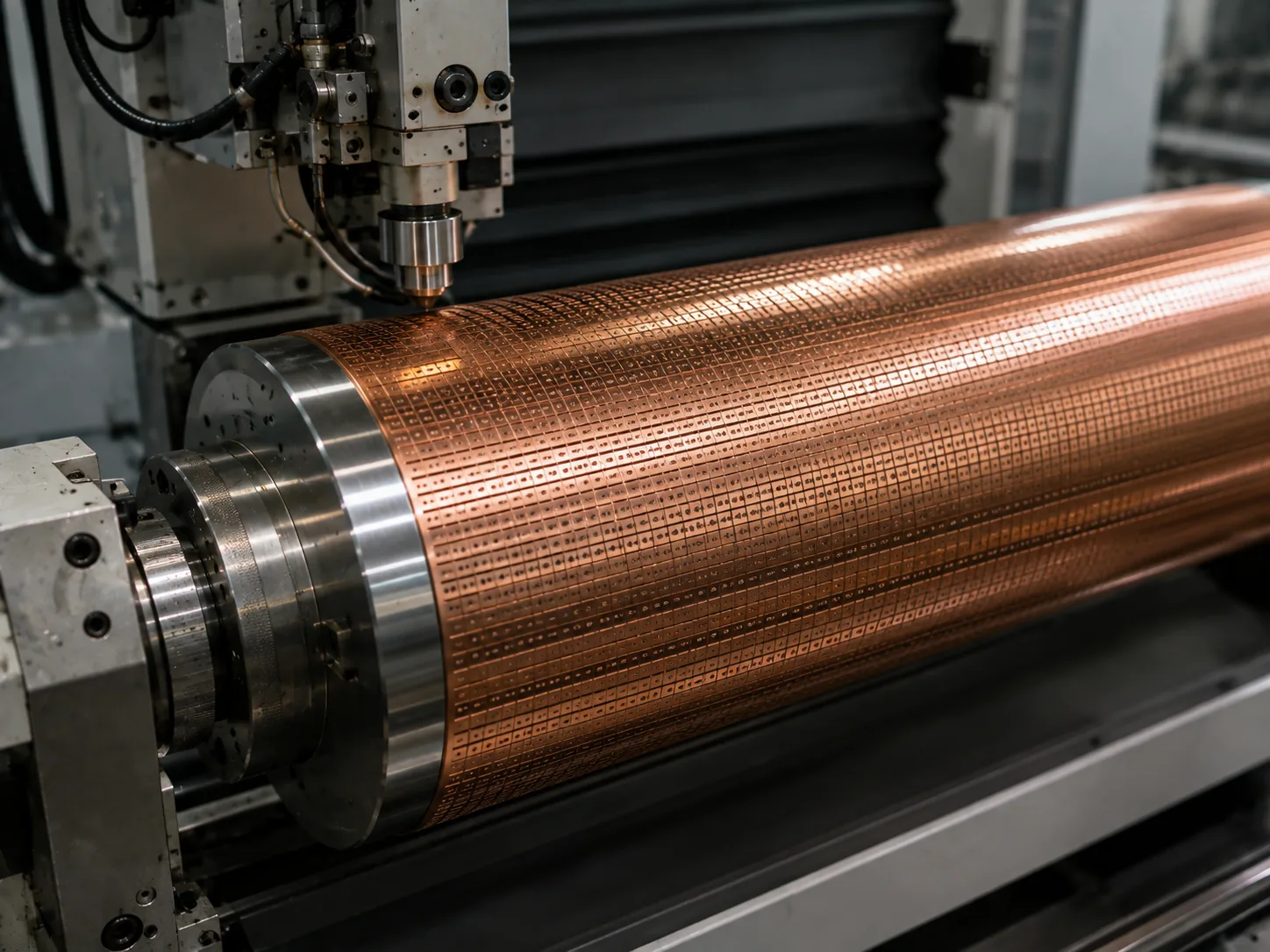 Engraving of gravure printing cylinders