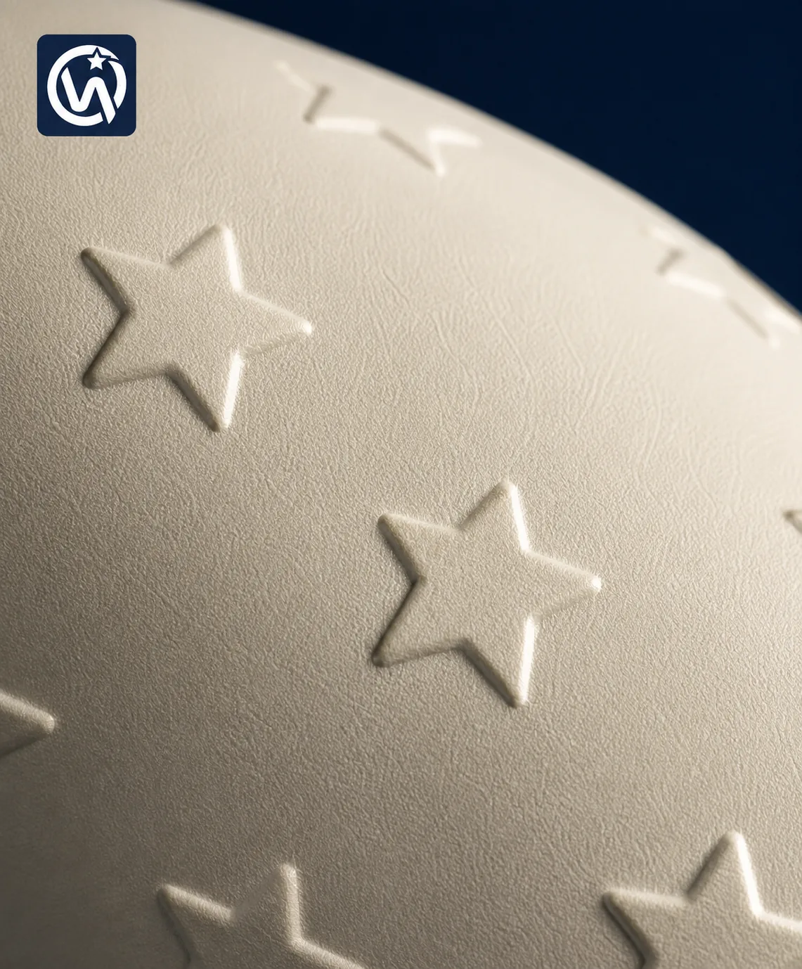 Close-up texture detail of 3d emboss surface finish on flexible packaging film