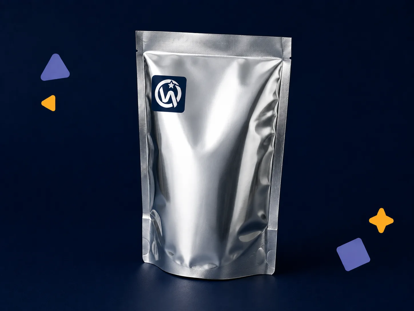 Stand Up Pouch — Aluminized stand-up pouches with high-barrier mirror finish