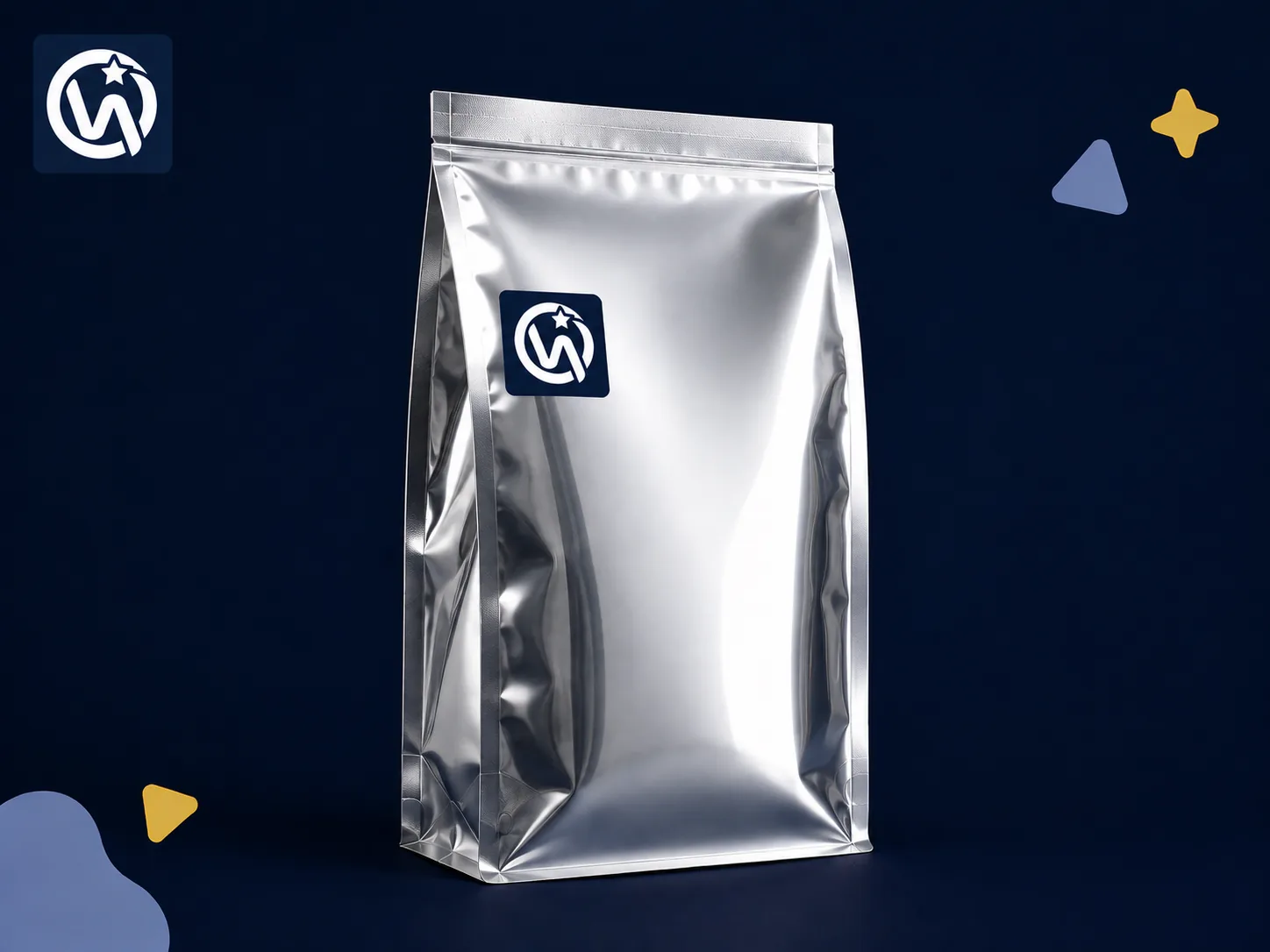 Flat Bottom Bag — Mirror-finish flat bottom bags for premium retail display