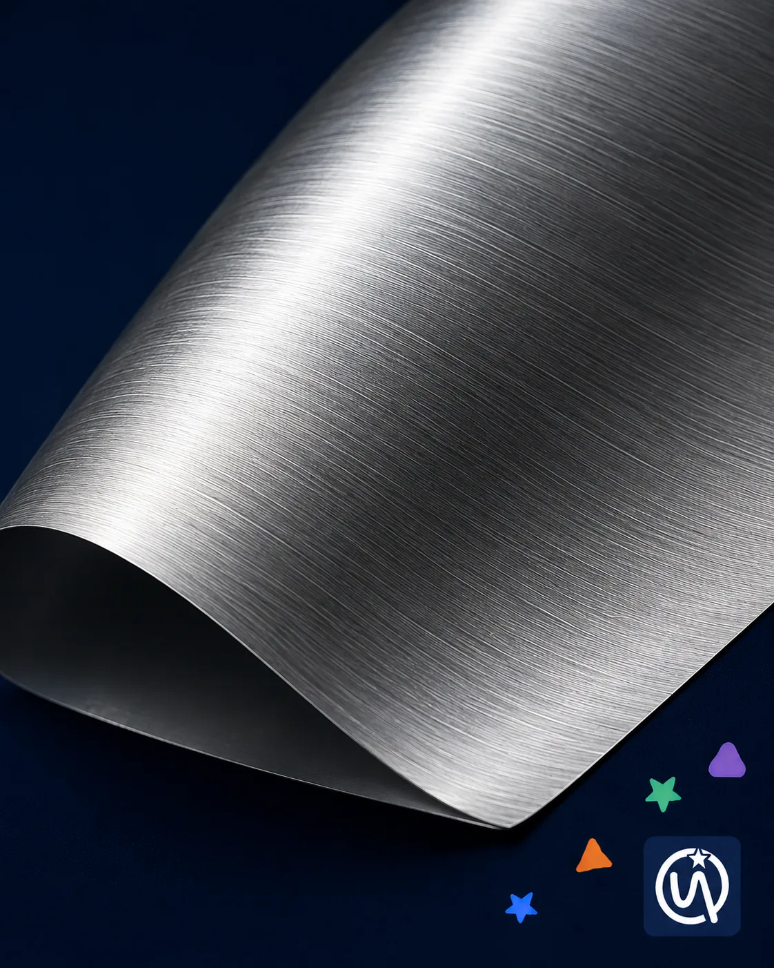 Brushed surface finish close-up — directional line coating · in-house