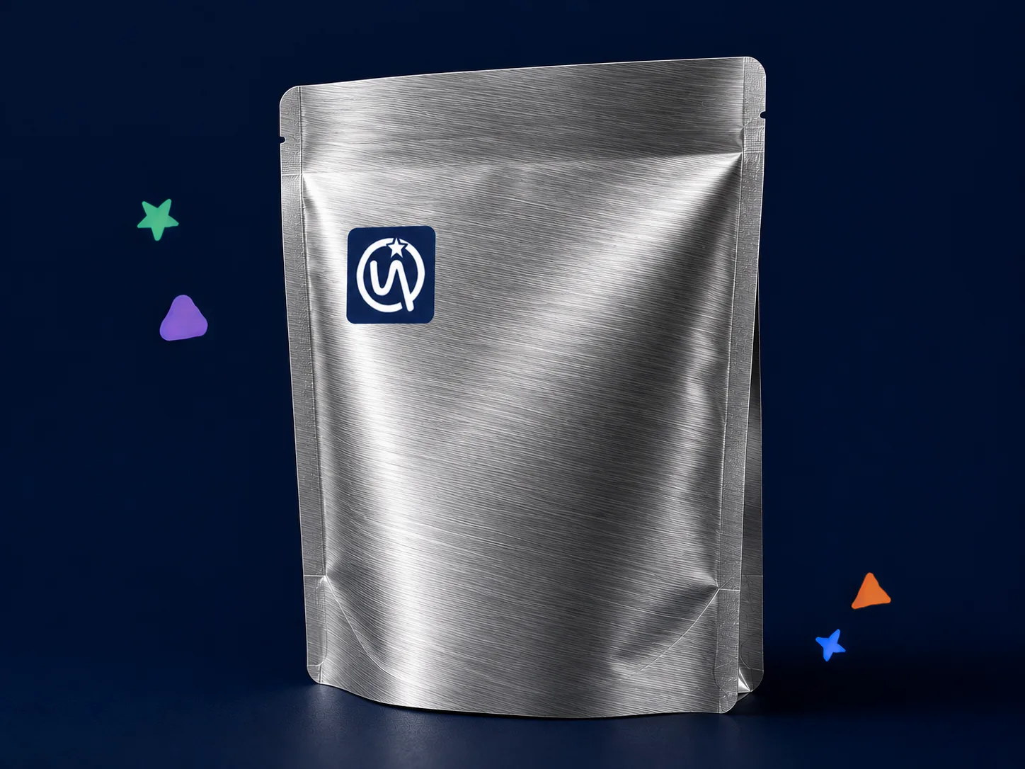 Stand Up Pouch — Full-surface brushed finish on stand-up retail packs