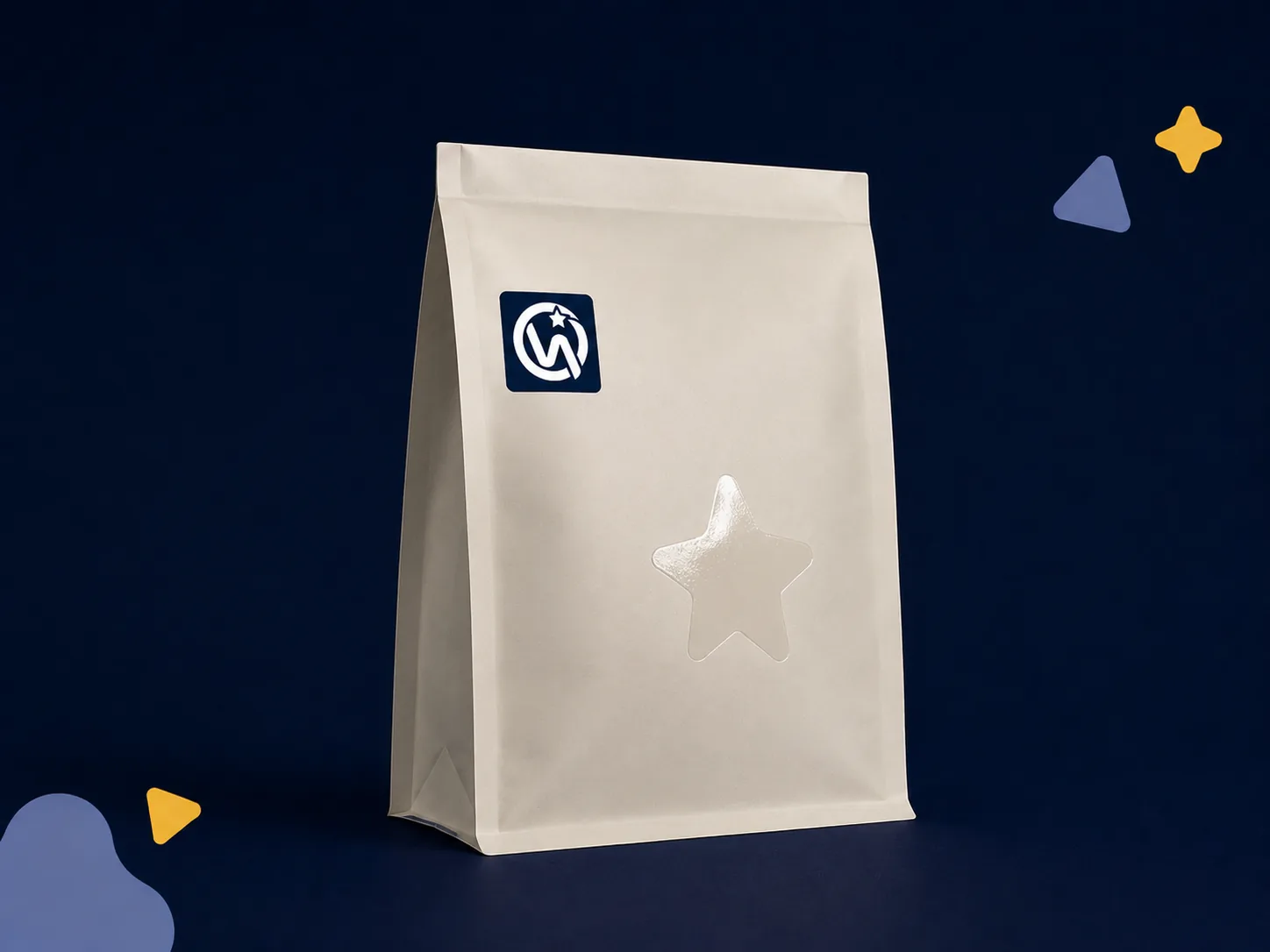 Flat Bottom Bag — Gloss-on-matte spot UV for premium flat bottom retail bags