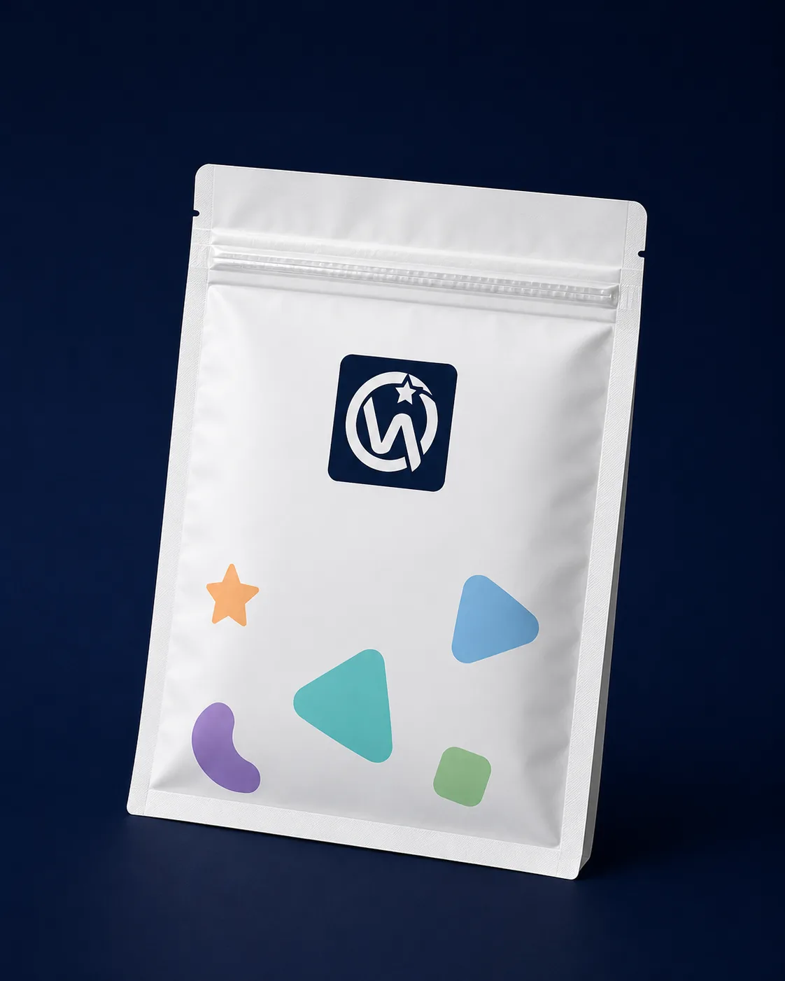 Zipper Bag — Resealable zipper retail bag — keeps unused pads protected after the pack is first opened