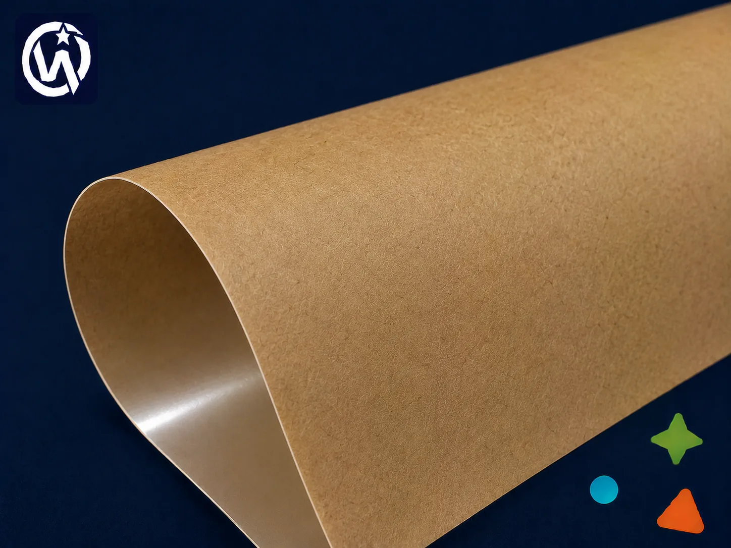 Kraft Paper Laminates — FSC-certified kraft with food contact PE coating layers meeting EU and FDA requirements